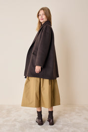 Double-breasted cashmere coat