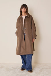 Cappotto in cashmere con interno spalmato