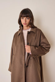 Cappotto in cashmere con interno spalmato