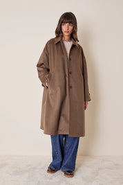 Cappotto in cashmere con interno spalmato