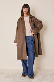 Cappotto in cashmere con interno spalmato