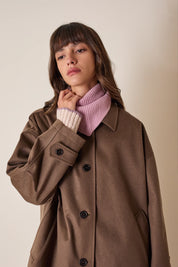 Cappotto in cashmere con interno spalmato