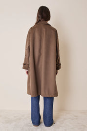 Cappotto in cashmere con interno spalmato