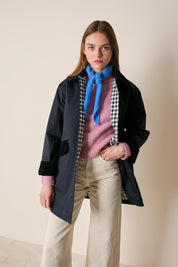 Giacca imbottita con colletto in velluto