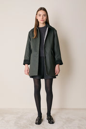 Giacca imbottita con colletto in velluto