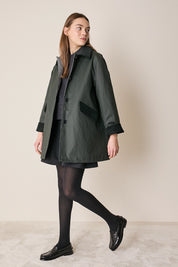 Giacca imbottita con colletto in velluto