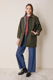 Giacca imbottita con colletto in velluto