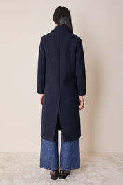 Cappotto lungo doppiopetto in lana