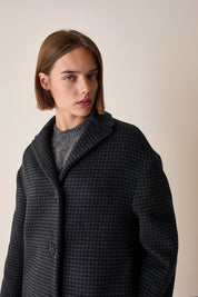 Cappotto a uovo in lana e cashmere