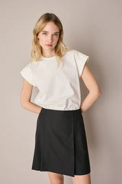Box pleats mini skirt