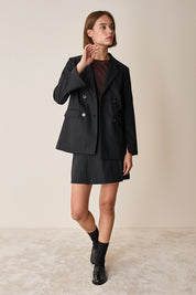 Box pleats mini skirt