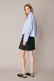 Box pleats mini skirt