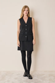 Gonna a trapezio in lana