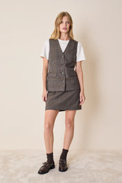 Gonna a trapezio in lana