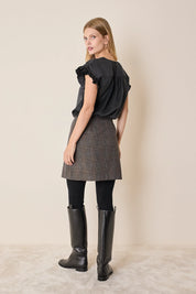 Gonna a trapezio in lana