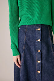 Gonna lunga in denim