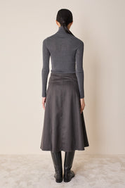 Long skirt with buttons