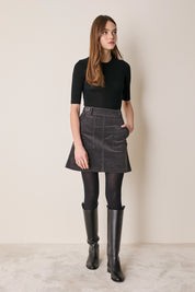 Corduroy mini skirt