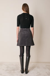 Corduroy mini skirt