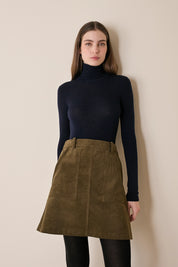 Corduroy mini skirt