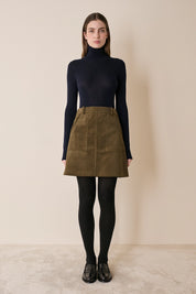 Corduroy mini skirt