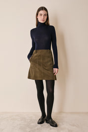 Corduroy mini skirt