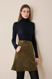 Corduroy mini skirt