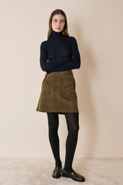 Corduroy mini skirt