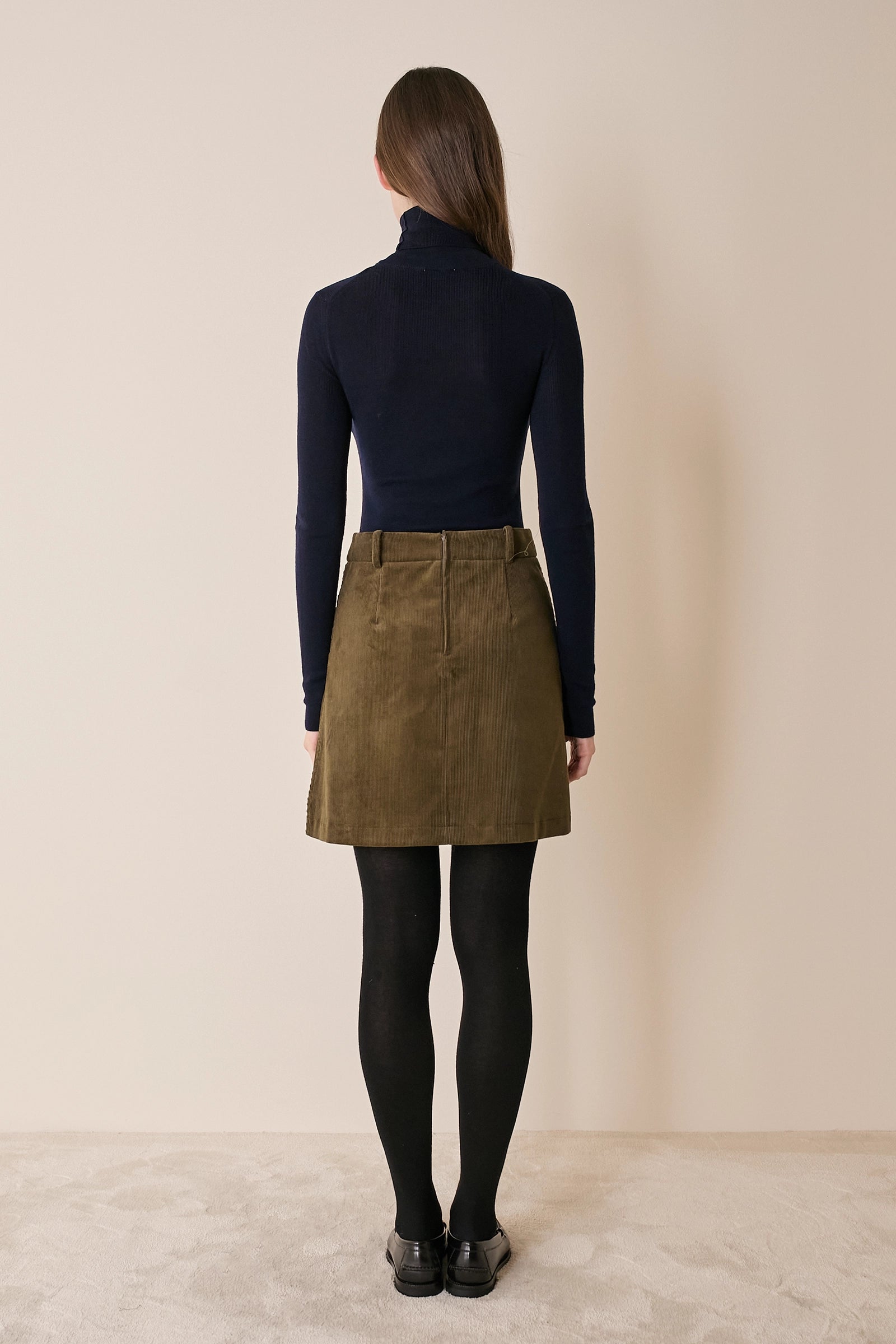 Corduroy mini skirt