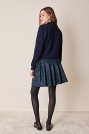 College-style tartan skirt