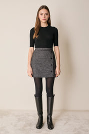 Gonna con abbottonatura laterale