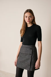 Gonna con abbottonatura laterale