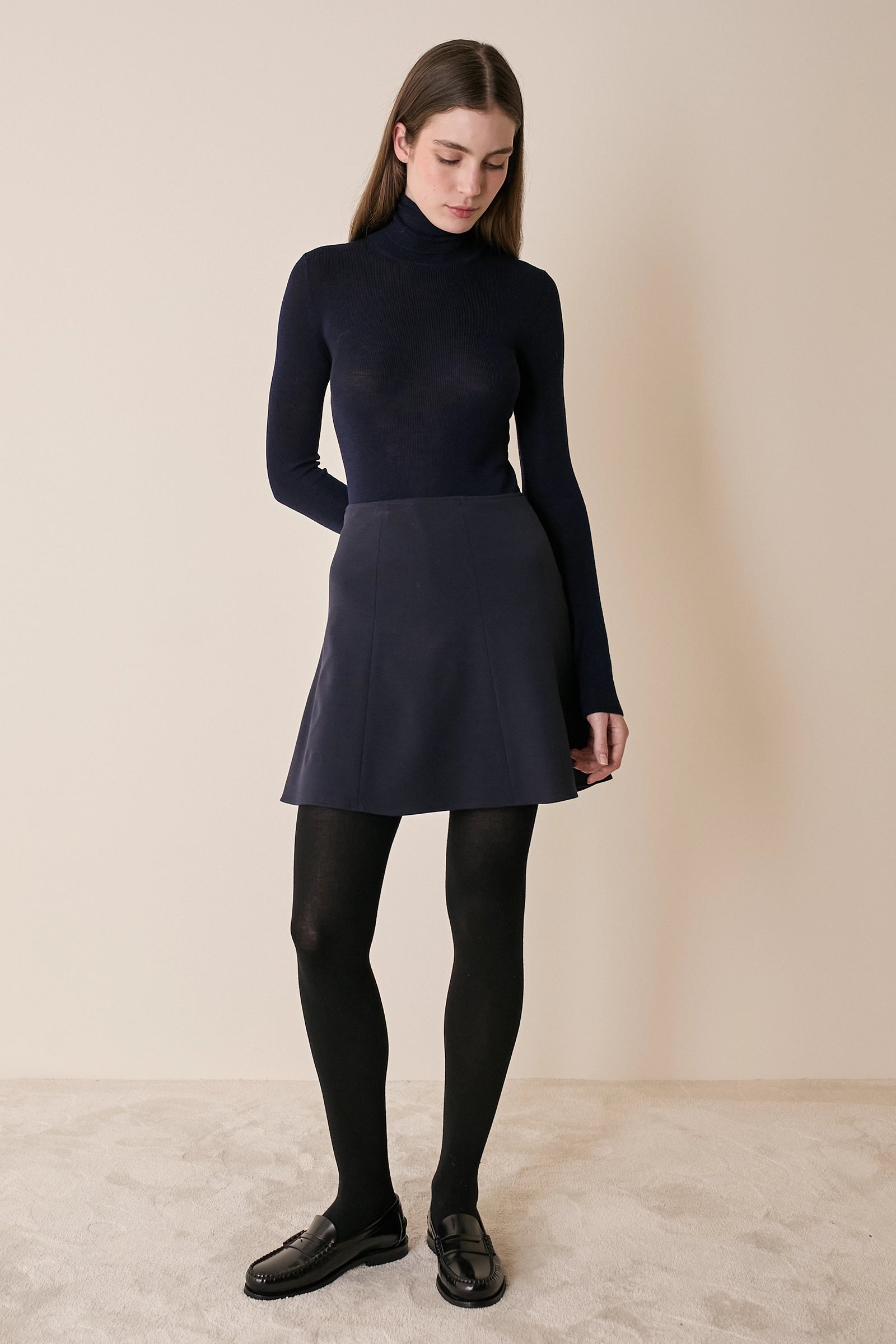 Gonna in jersey di lana