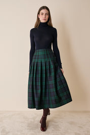 College-inspired tartan skirt