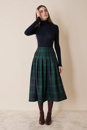 College-inspired tartan skirt