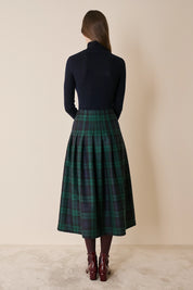 College-inspired tartan skirt
