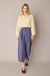 Cotton top with colourful buttons