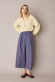 Cotton top with colourful buttons