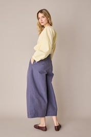 Cotton top with colourful buttons