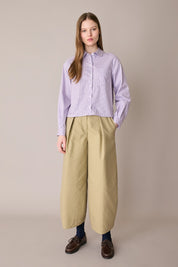 Camicia con colletto stondato