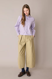 Camicia con colletto stondato