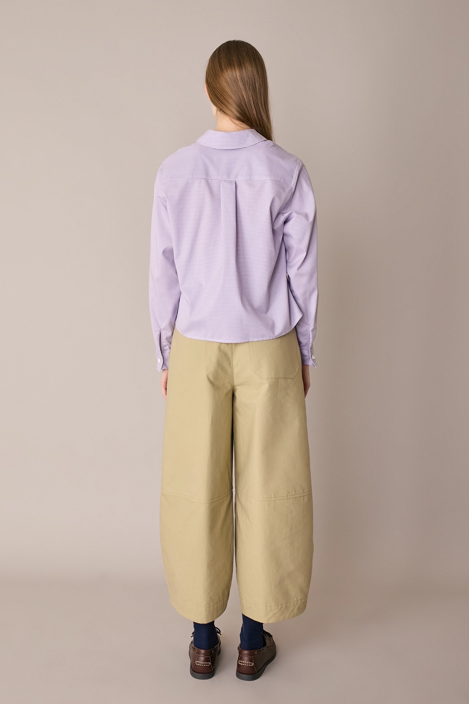 Camicia con colletto stondato