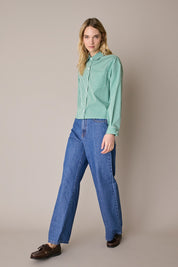 Camicia con colletto stondato