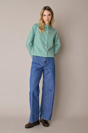 Camicia con colletto stondato