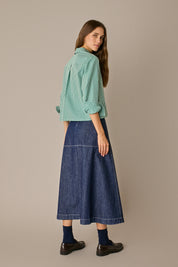 Rounded collar shirt