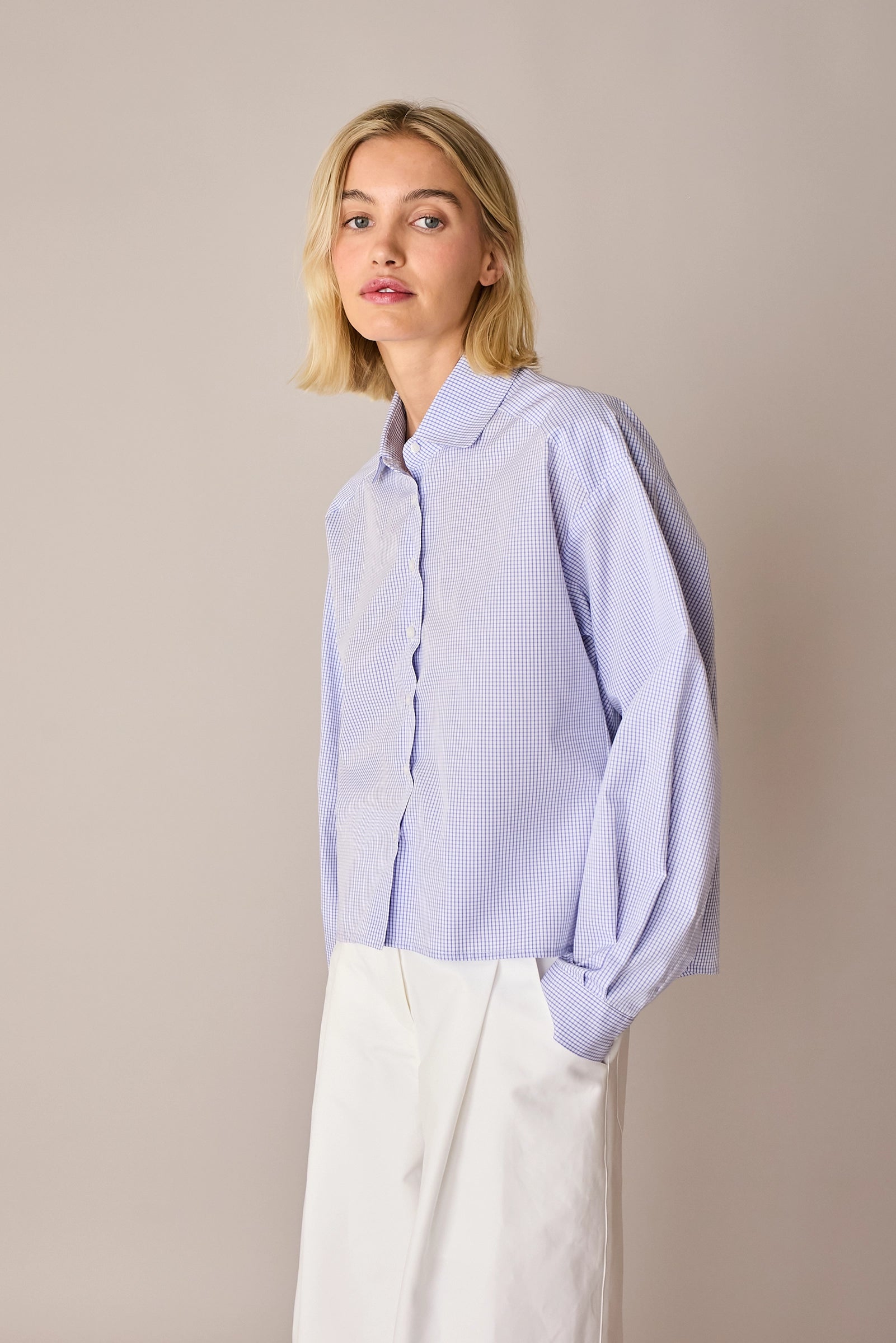 Cotton boxy shirt