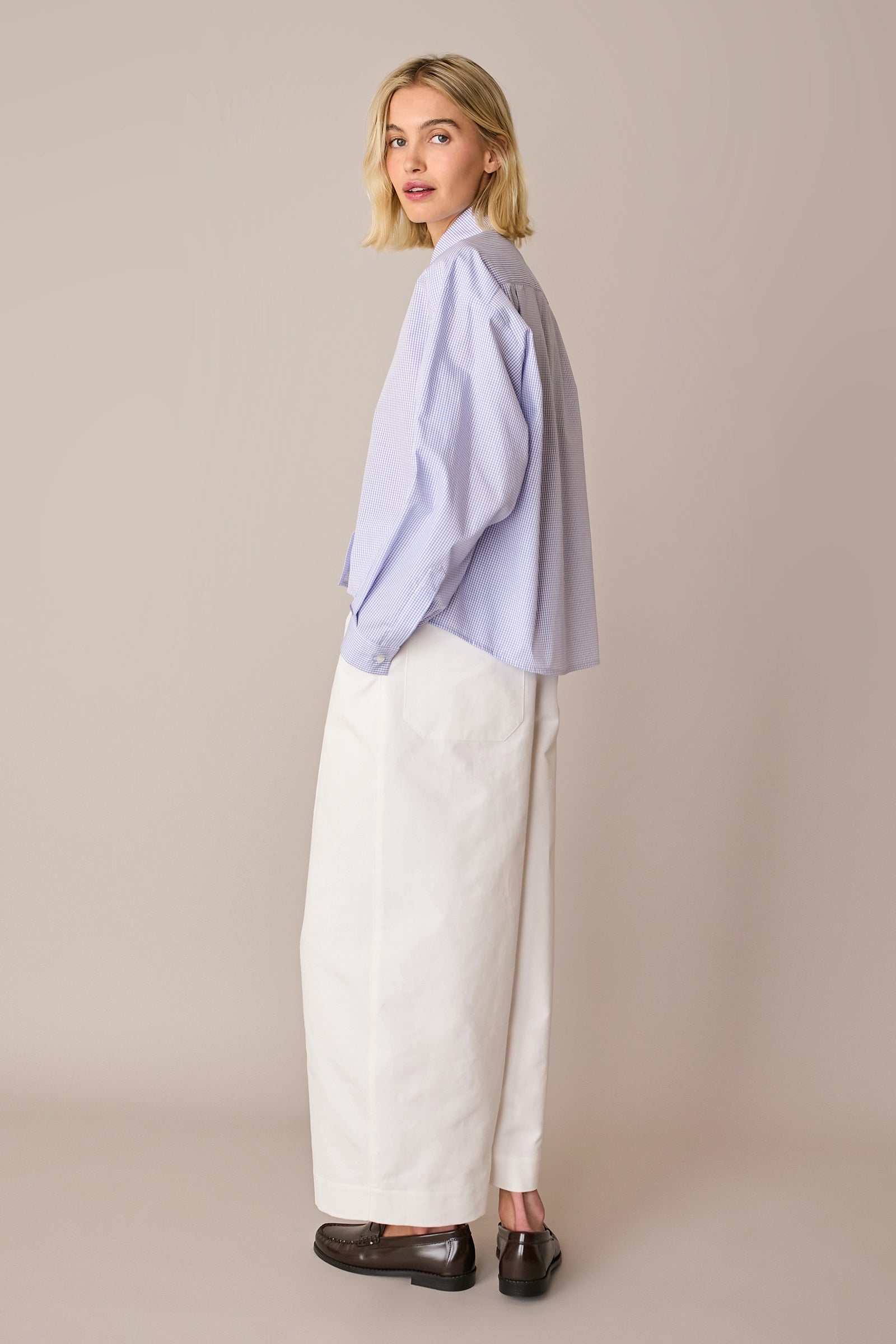 Cotton boxy shirt