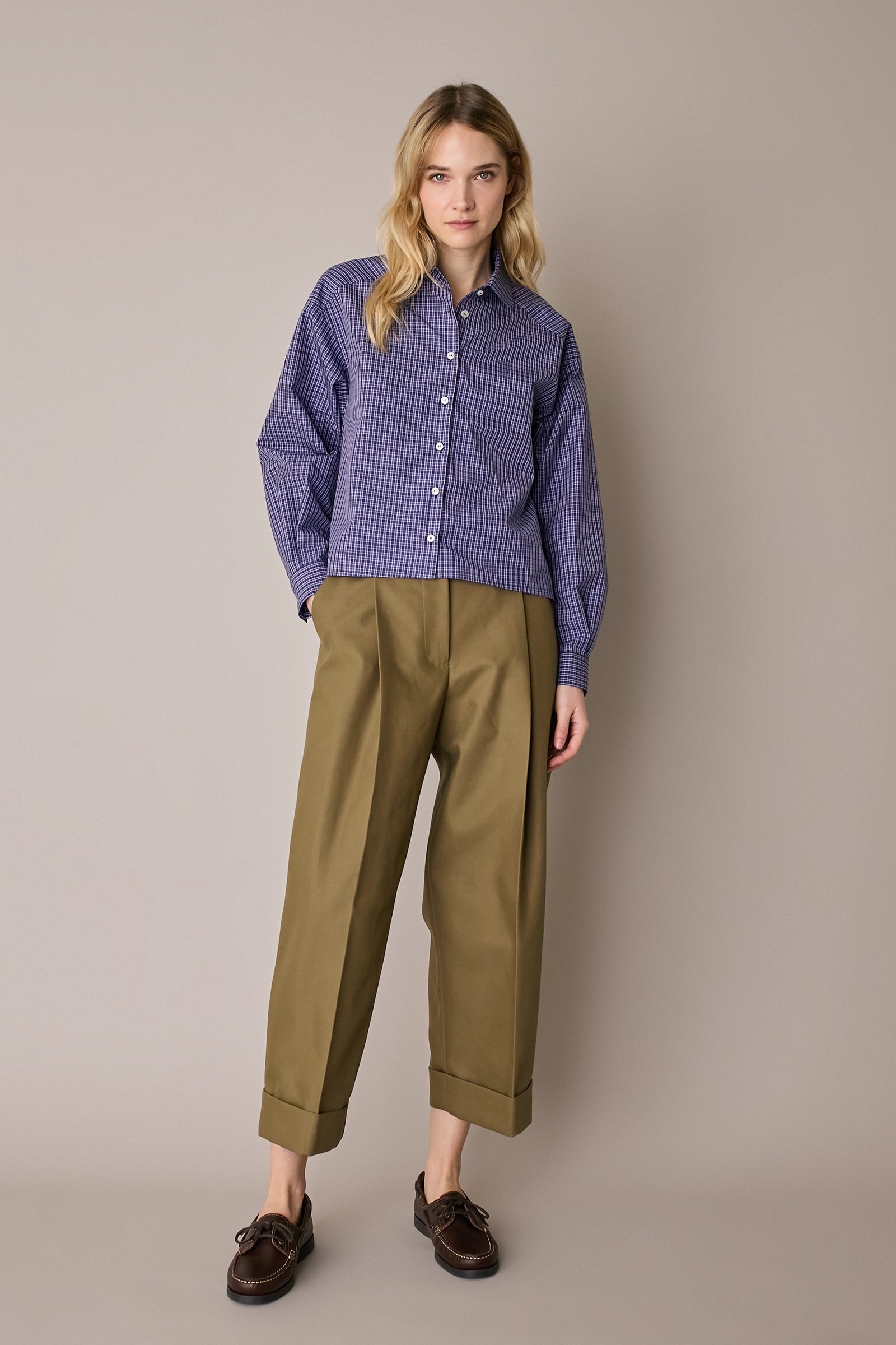 Cotton boxy shirt
