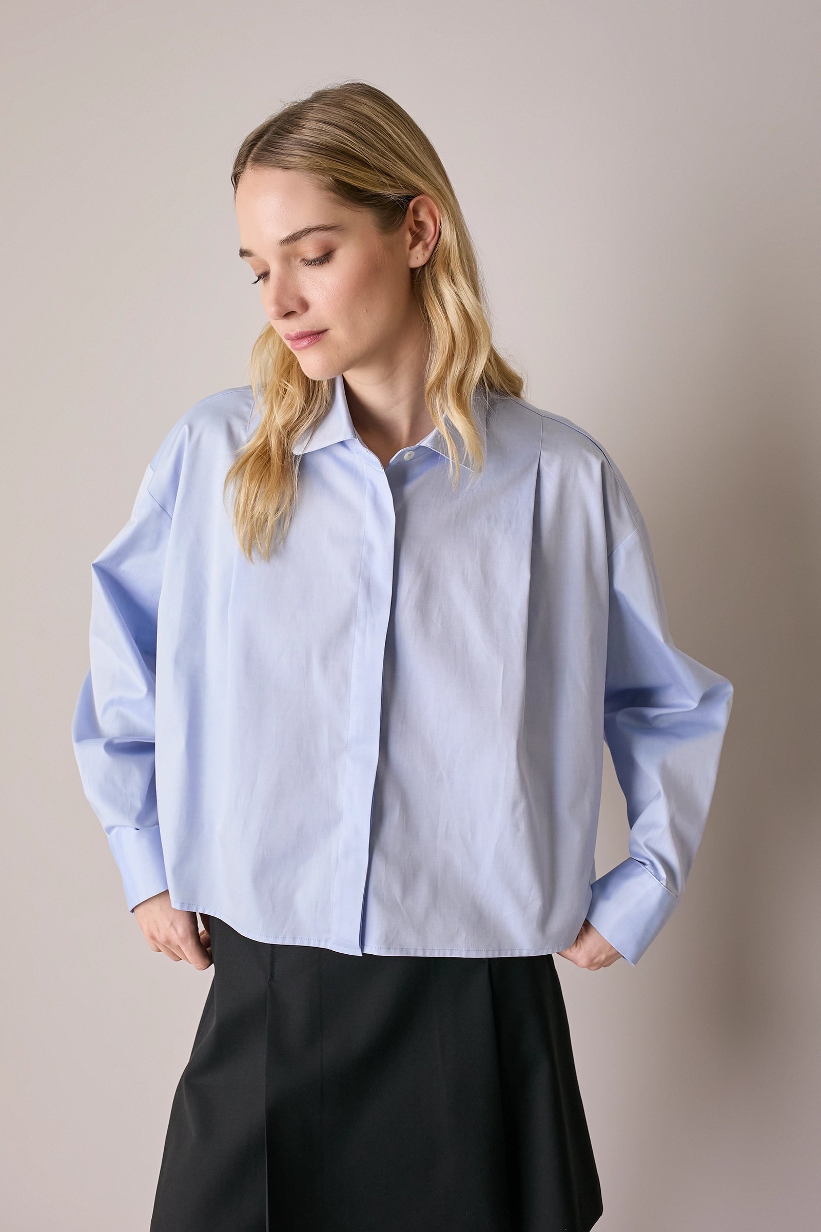 Camicia boxy con pieghe