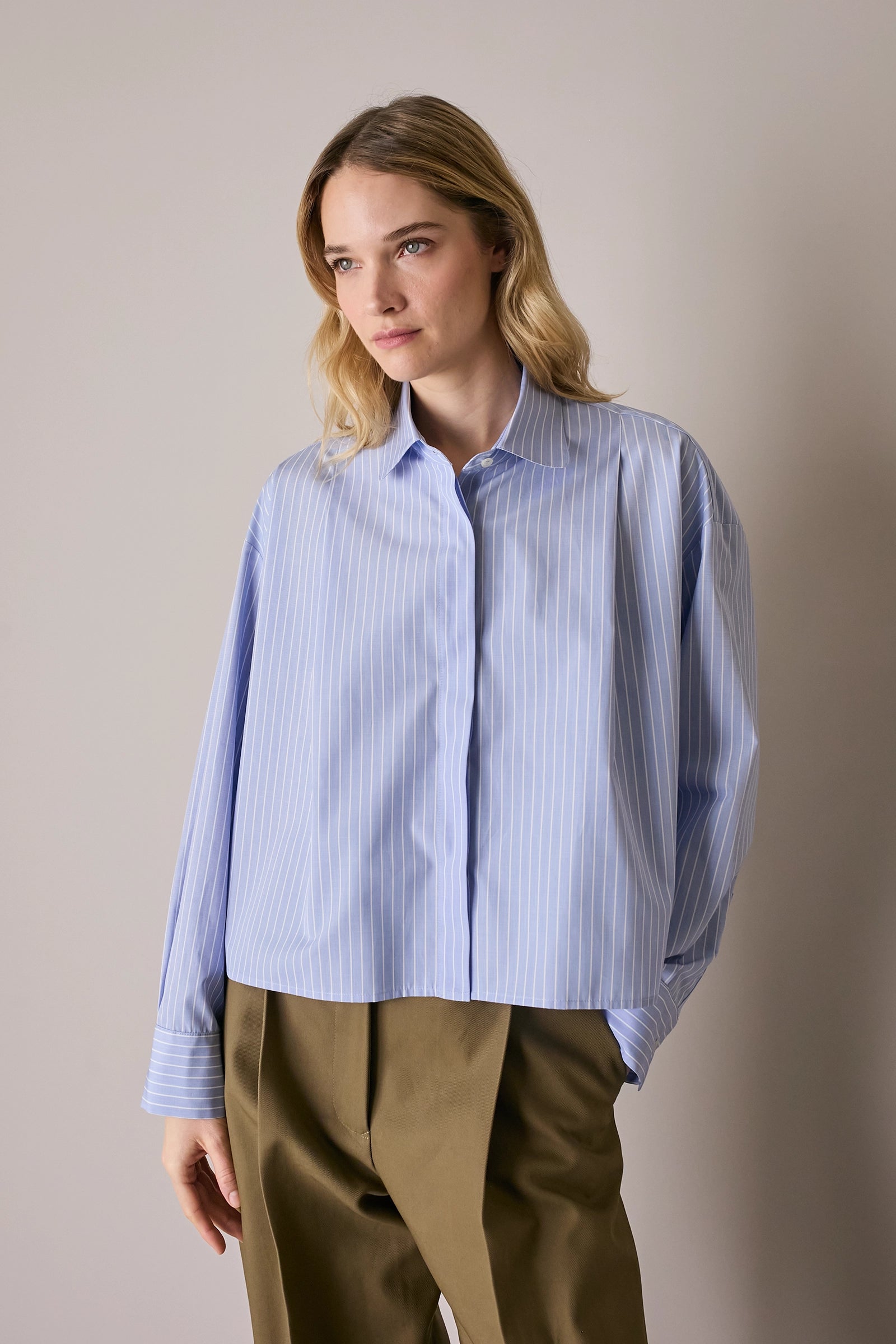 Camicia boxy con pieghe